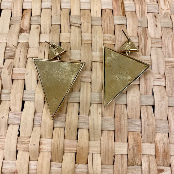 House Of Harlow 1960 Aztec Triangle Earrings - Picture 4 of 4